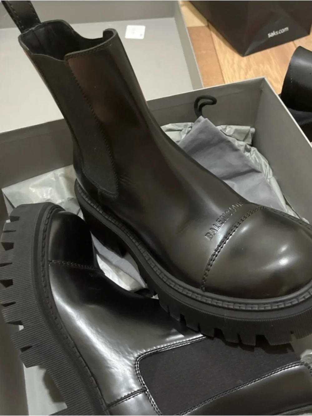 Balenciaga Black Leather Boots authentic - Picture 7 of 7